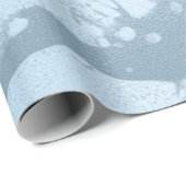 Eleganter, moderner, feiner, blauer Marmor Geschenkpapier (Rolleneckpunkt)