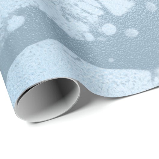 Eleganter, moderner, feiner, blauer Marmor Geschenkpapier (Rolleneckpunkt)