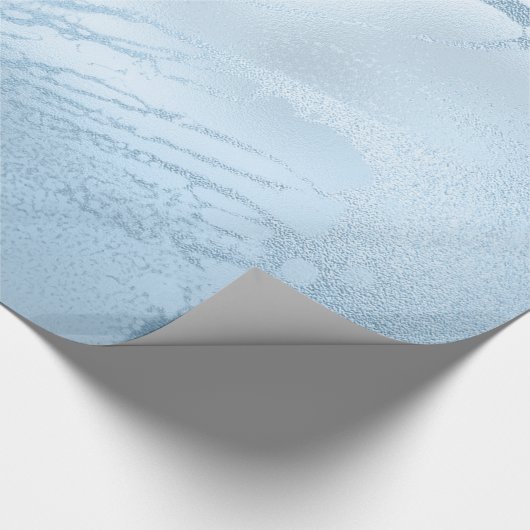 Eleganter, moderner, feiner, blauer Marmor Geschenkpapier (Ecke)