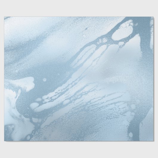 Eleganter, moderner, feiner, blauer Marmor Geschenkpapier (Flach)