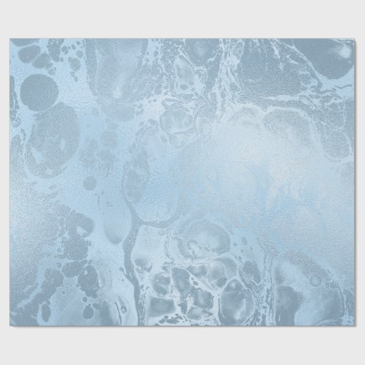 Eleganter, moderner, feiner, blauer Marmor Geschenkpapier (Flach)