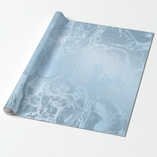 Eleganter, moderner, feiner, blauer Marmor Geschenkpapier (Ungerollt)
