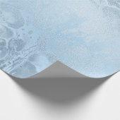 Eleganter, moderner, feiner, blauer Marmor Geschenkpapier (Ecke)