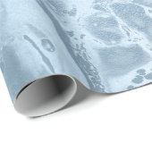 Eleganter, moderner, feiner, blauer Marmor Geschenkpapier (Rolleneckpunkt)