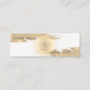 Eleganter moderner Folienpinselstrich, Goldene Lot Mini Visitenkarte
