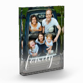 Eleganter, moderner Foto-Familientext Fotoblock (Links)