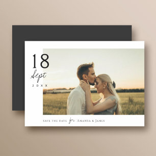 Eleganter moderner Foto-Hochzeits-Save-the-Date-Ma Magneteinladung
