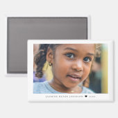 Eleganter moderner Foto-Name Magnet (Vorderseite/Rückseite)