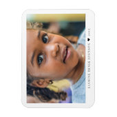 Eleganter moderner Foto-Name Magnet (Vertikal)