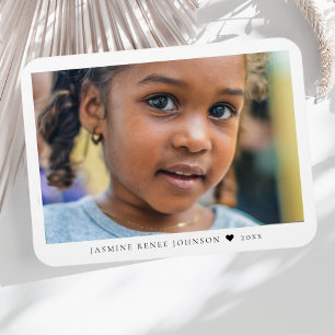 Eleganter moderner Foto-Name Magnet