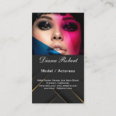 Eleganter moderner Foto-QR-Code für Modell und Sch Visitenkarte (Rückseite)