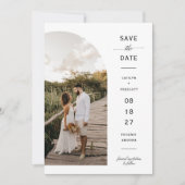 Eleganter, moderner Foto QR-Code Save the Date Einladung (Vorderseite)