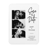 Eleganter moderner Foto-Stand für Hochzeiten rette Magnet (Vertikal)