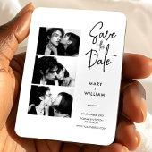 Eleganter moderner Foto-Stand für Hochzeiten rette Magnet