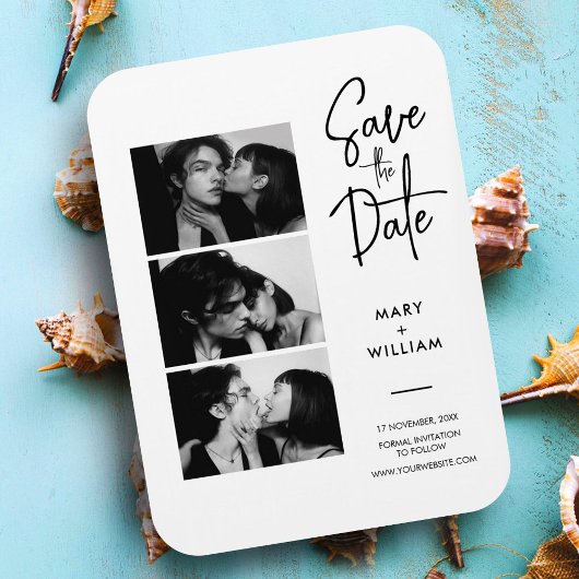 Eleganter moderner Foto-Stand für Hochzeiten rette Magnet