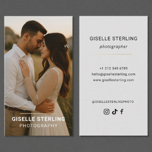 Eleganter moderner Fotograf Visitenkarte