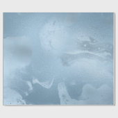 Eleganter, moderner, frischer, blauer Marmor Geschenkpapier (Flach)