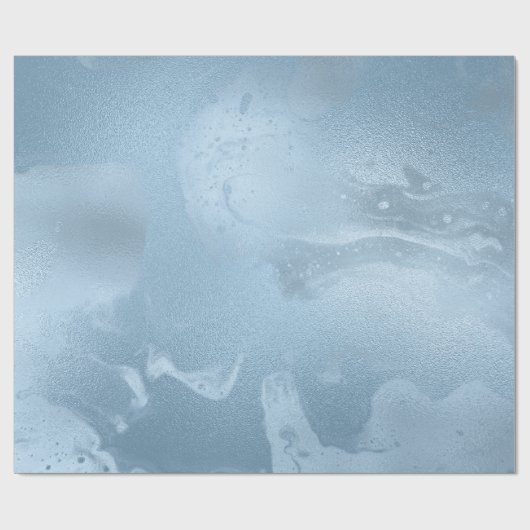 Eleganter, moderner, frischer, blauer Marmor Geschenkpapier (Flach)