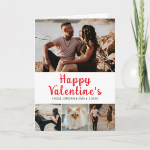 Eleganter moderner Froher Valentinstag 4 Foto Feiertagskarte
