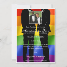Eleganter, moderner Gay Men Wedding Foto Regenboge