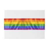 Eleganter, moderner Gay Men Wedding Rainbow Einladungsbanderole (Rückseitenbeispiel)