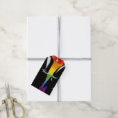 Eleganter, moderner Gay Men Wedding Rainbow Geschenkanhänger (Mit Garn)