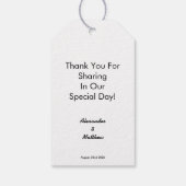 Eleganter, moderner Gay Men Wedding Rainbow Geschenkanhänger (Rückseite)