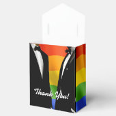 Eleganter, moderner Gay Men Wedding Rainbow Geschenkschachtel (Geöffnet)