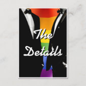 Eleganter moderner Gay Men Wedding Rainbow QR Code Begleitkarte (Vorderseite)
