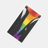 Eleganter, moderner Gay Men Wedding Rainbow Serviette (Ecke)