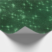 Eleganter, moderner, geistlicher grüner Glitzer Geschenkpapier (Ecke)