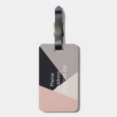 Eleganter moderner, geometrischer Farbblock Gepäckanhänger (Rückseite vertikal)