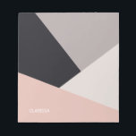 Eleganter moderner, geometrischer Farbblock Notizblock<br><div class="desc">Minimalistische und farbenfrohe geometrische Gestaltung.</div>