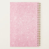 Eleganter moderner geometrischer Rose Gold Glitzer Planer (Rückseite)