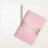 Eleganter moderner geometrischer Rose Gold Glitzer Planer (Anzeige)