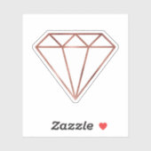 Eleganter moderner geometrischer Rose-Golddiamant Aufkleber (Blatt)