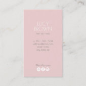 Eleganter moderner geometrischer Silberkosmetologe Visitenkarte (Rückseite)