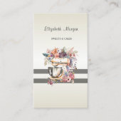 Eleganter moderner, gestreifter, gebackener Mischp Visitenkarte (Vorderseite)