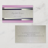 Eleganter, moderner gestreifter Glitzer Visitenkarte (Vorne/Hinten)