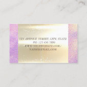 Eleganter moderner Glamorouse Gold Holographic Lot Visitenkarte (Rückseite)