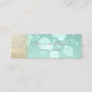 Eleganter moderner Glamour, Falsches Gold, Bokeh, Mini Visitenkarte