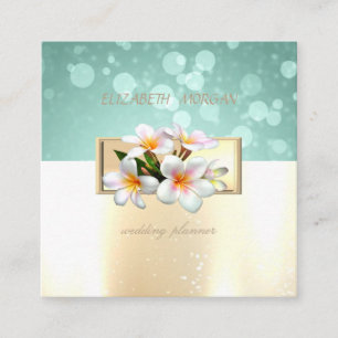 Eleganter moderner Glamour, Falsches Gold, Bokeh, Quadratische Visitenkarte