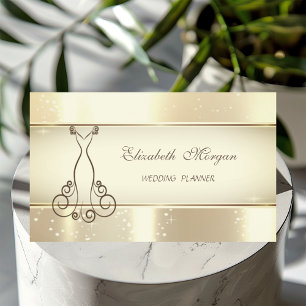 Eleganter moderner Glamour, Falsches Gold, Bokeh, Visitenkarte