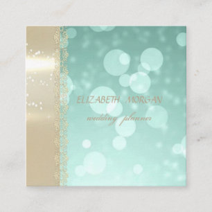 Eleganter moderner Glamour, Falschgold, Bokeh, Spi Quadratische Visitenkarte