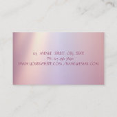 Eleganter moderner Glanz, Glitzer Lips, Lashes Visitenkarte (Rückseite)