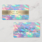 Eleganter, moderner, glänzender Opal, Goldstreifen Visitenkarte (Vorne/Hinten)