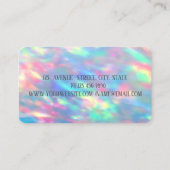 Eleganter, moderner, glänzender Opal, Goldstreifen Visitenkarte (Rückseite)