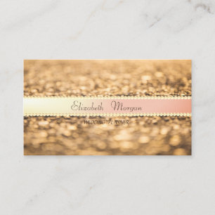 Eleganter moderner Glitter Bokeh, Perlen Visitenkarte
