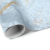 Eleganter moderner Glitzer aus Gold und hellblauem Geschenkpapier (Rolleneckpunkt)