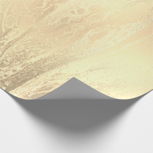 Eleganter moderner Glitzer aus Goldmarmor Geschenkpapier (Ecke)